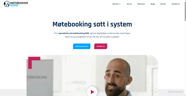 Security scan screenshot of https://motebookingnorge.no/