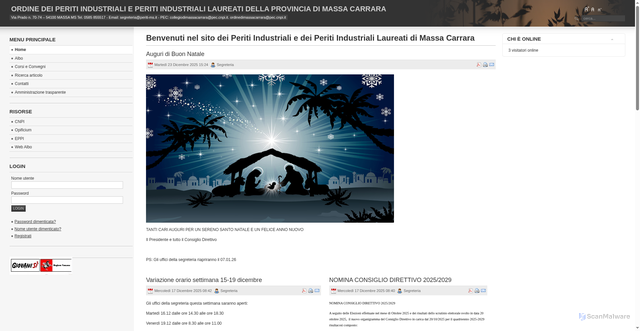 Security scan screenshot of https://www.periti-ms.it/