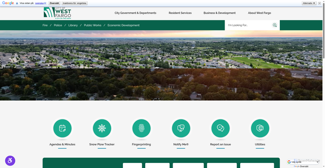 Security scan screenshot of https://westfargond.gov/