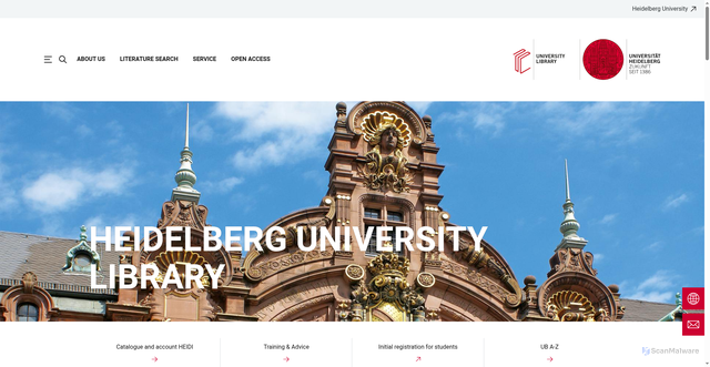 Security scan screenshot of https://ub.uni-heidelberg.de