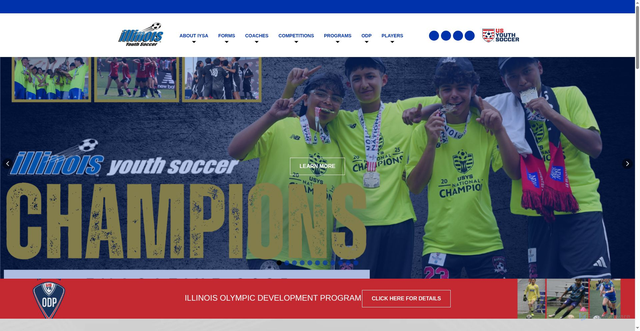 Security scan screenshot of https://www.illinoisyouthsoccer.org/