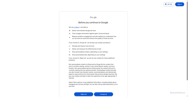 Security scan screenshot of https://news.google.co.nz/