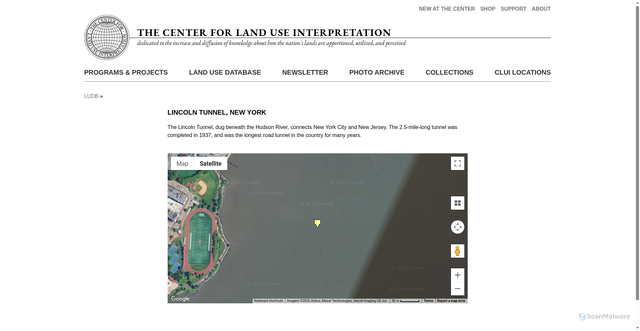 Security scan screenshot of https://clui.org/ludb/site/lincoln-tunnel
