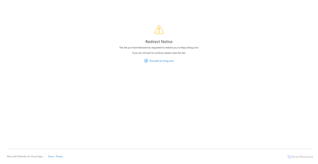 Security scan screenshot of https://bing.com.mcas.ms