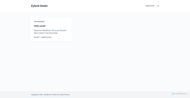 Security scan screenshot of https://eylandstudio.com