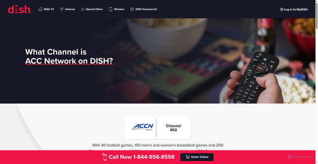 Security scan screenshot of https://www.infinitydish.com/channel/accn/