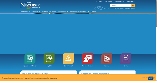 Security scan screenshot of https://newcastleok.gov/
