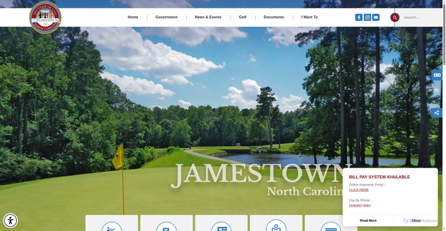 Security scan screenshot of https://jamestown-nc.gov/