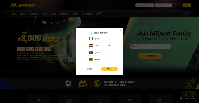 Security scan screenshot of https://www.msport.com/gh/sports/Soccer/Brazil_Copa_do_Nordeste/Bahia_vs_Fortaleza/sr:match:38581509