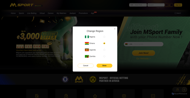 Security scan screenshot of https://www.msport.com/gh/sports/Soccer/Brazil_Copa_do_Nordeste/Bahia_vs_Fortaleza/sr:match:38581509