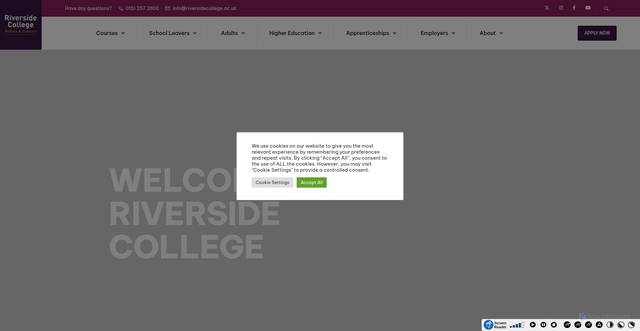 Security scan screenshot of https://www.riversidecollege.ac.uk/