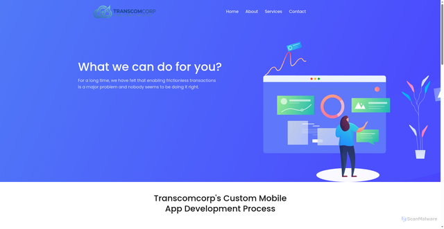 Security scan screenshot of http://devcorptrans.com/services.html
