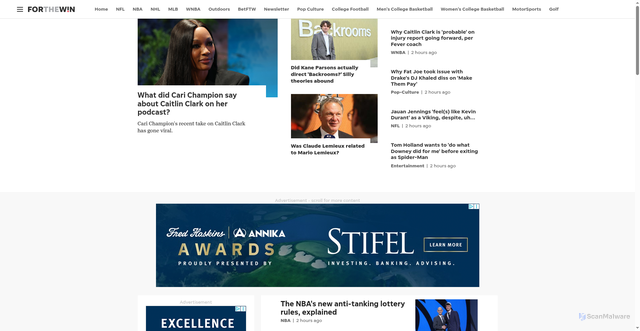 Security scan screenshot of https://ftw.usatoday.com