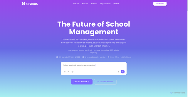 Security scan screenshot of https://wisschool.com/