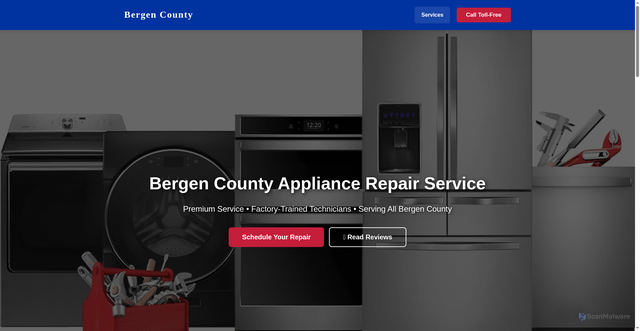 Security scan screenshot of https://bergen-county-appliance-repair.pages.dev/