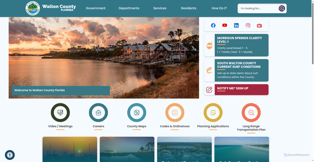 Security scan screenshot of https://mywaltonfl.gov/