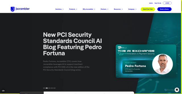 Security scan screenshot of https://jscrambler.com