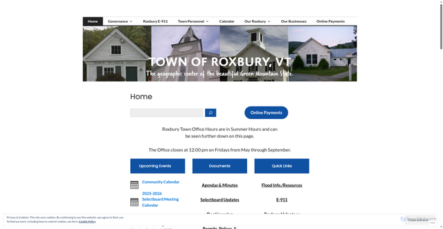 Security scan screenshot of https://roxburyvt.org/