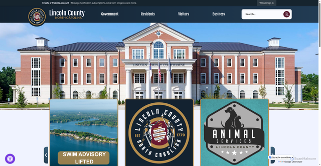 Security scan screenshot of https://lincolncountync.gov/