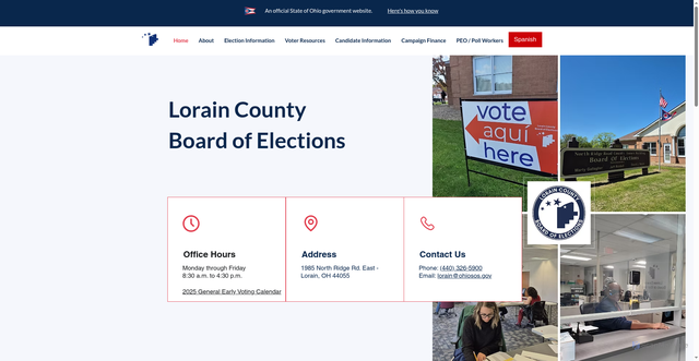 Security scan screenshot of https://www.voteloraincountyohio.gov/