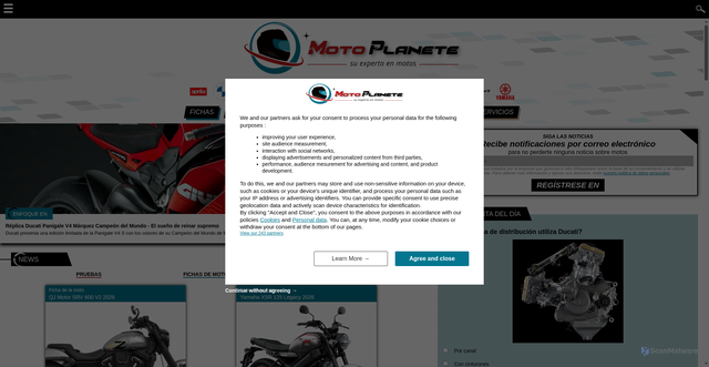 Security scan screenshot of https://motoplanete.es