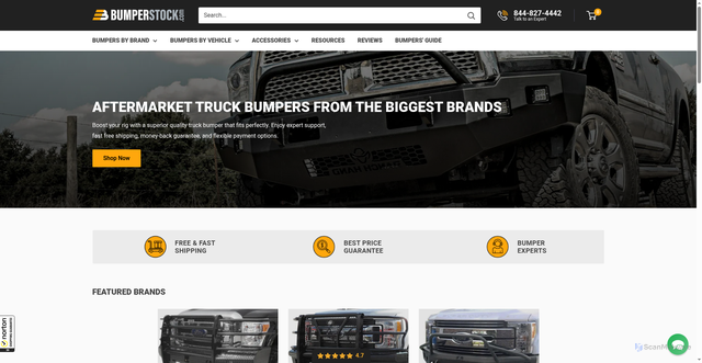 Security scan screenshot of https://bumperstock.com