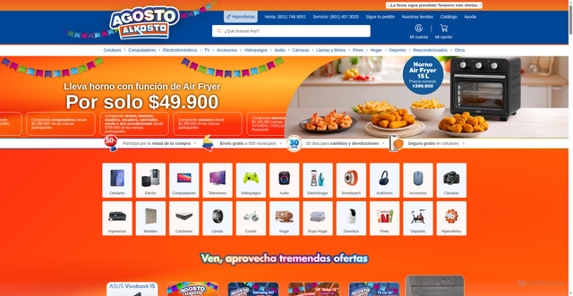 Security scan screenshot of https://www.alkosto.com