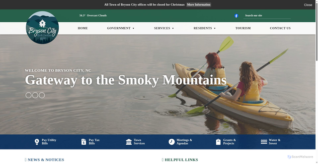 Security scan screenshot of https://brysoncitync.gov/