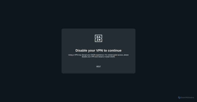 Security scan screenshot of https://dazn.com