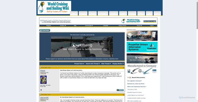 Security scan screenshot of http://bluewatercruisers.live/