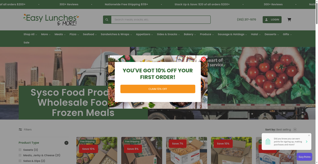 Security scan screenshot of https://easylunches.com/collections/sysco?srsltid=AfmBOopMdPrf1Nidy9NCFCvnbh3F8mXfRYLN7hBXX0rPvygw6JLyQH8b