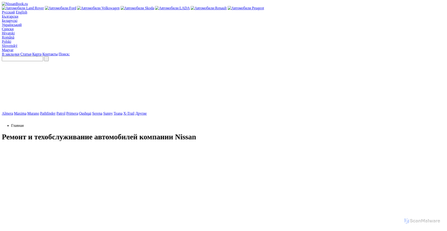 Security scan screenshot of https://www.nissanbook.ru