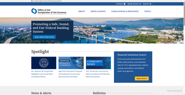 Security scan screenshot of https://occ.gov