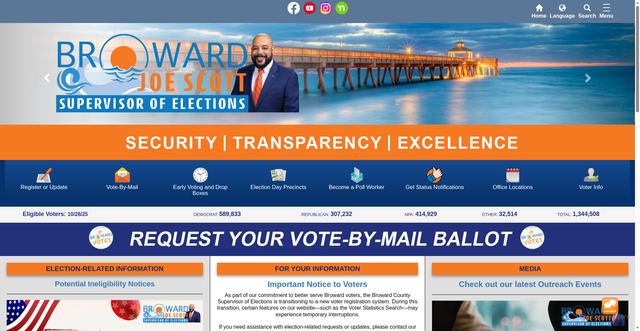 Security scan screenshot of https://browardvotes.gov/