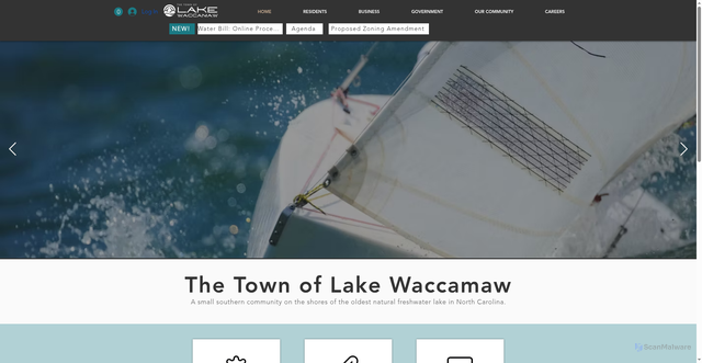 Security scan screenshot of https://www.lakewaccamawnc.gov/