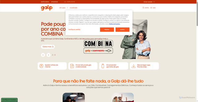 Security scan screenshot of https://galp.com