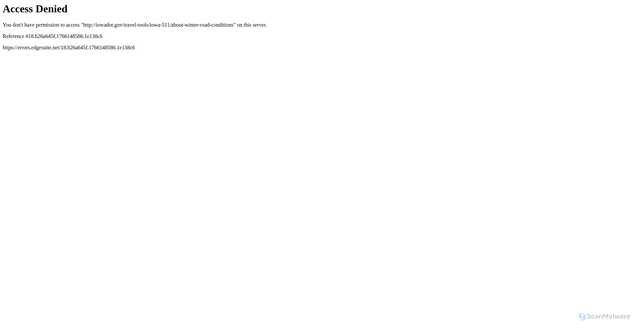 Security scan screenshot of https://iowadot.gov/travel-tools/iowa-511/about-winter-road-conditions