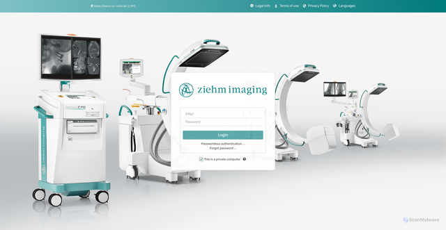 Security scan screenshot of https://ziehm.mr-suite.de