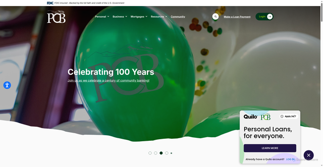 Security scan screenshot of https://www.yourbank.bank/