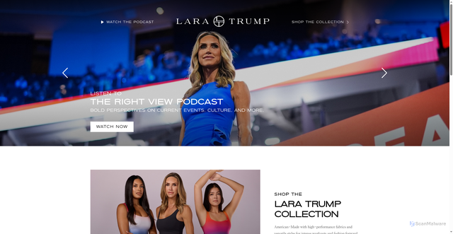Security scan screenshot of https://www.laratrump.com/