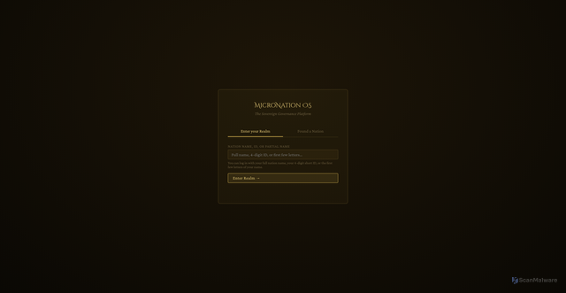 Security scan screenshot of https://micronation-os.pages.dev/