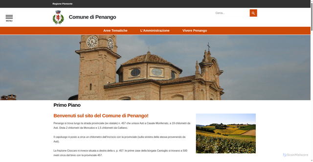 Security scan screenshot of https://www.comune.penango.at.it/