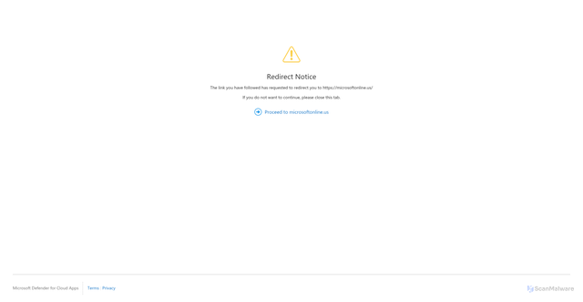 Security scan screenshot of https://microsoftonline.us.mcas.ms