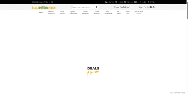 Security scan screenshot of https://staging.betterhealthmarket.com