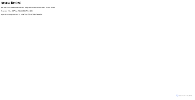 Security scan screenshot of https://www.choicehotels.com/