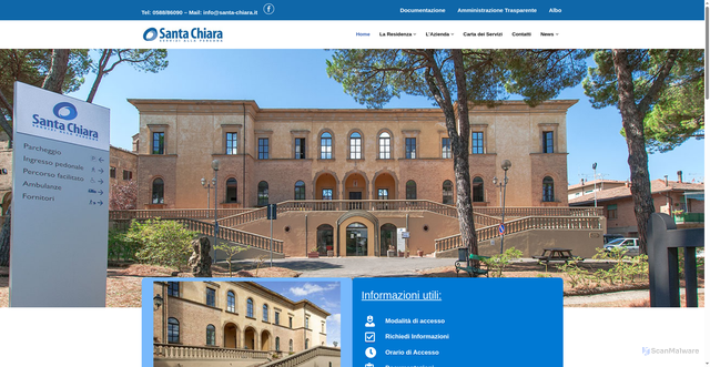 Security scan screenshot of https://www.santa-chiara.it/