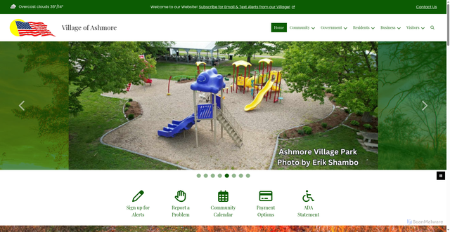 Security scan screenshot of https://ashmore.gov/
