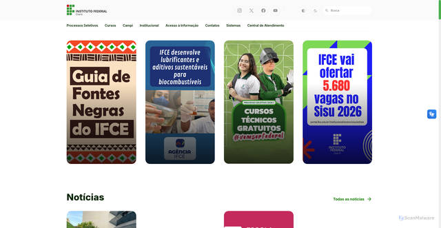 Security scan screenshot of https://portal.ifce.edu.br/