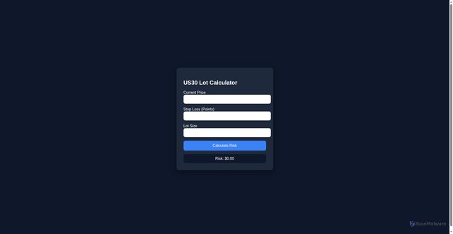Security scan screenshot of https://lot-size-calculator-gqhsx7c1jg.edgeone.app/lot_calculator.html