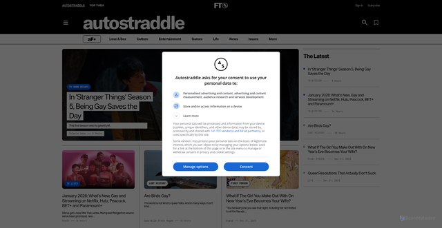 Security scan screenshot of https://www.autostraddle.com